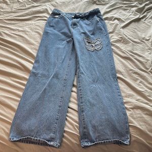 Taylor swift rhinestone butterfly cutout jeans size large